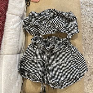 Checkered two piece set